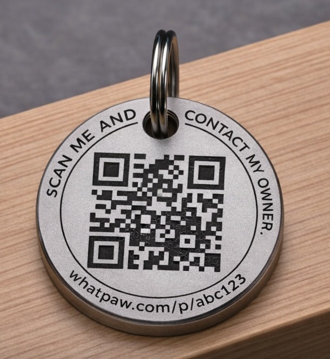 Custom Engraved Ti-6Al-4V Grade 5 Titanium Pet ID Tag for Dogs and Cats20mm